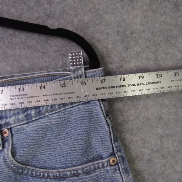 Levis 505 Denim Shorts Mens 34 Light Wash Regular Fit Blue Jean Casual - Picture 4 of 8